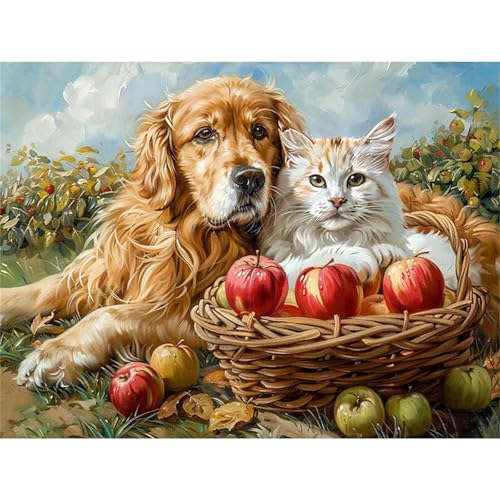 Puzzles 1500 Teile, Labrador-Katze Puzzle für Erwachsene,87x57cm Puzzle Lernspiel Herausforderung Spielzeug 1500 Teile Puzzles für Erwachsene Kinder von Yoonqun