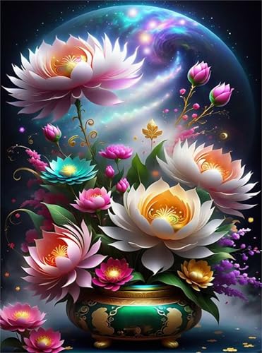 Puzzles 1500 Teile, Puzzle Für Erwachsene,87x57 cm Puzzle Lernspiel Herausforderung Spielzeug 1500 Lotus-Topfpflanze Puzzles für Erwachsene von Yoonqun