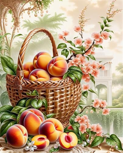 Puzzles 1500 Teile, Puzzle Für Erwachsene,87x57 cm Puzzle Lernspiel Herausforderung Spielzeug 1500 Pfirsich Früchte Blumen Puzzles für Erwachsene von Yoonqun