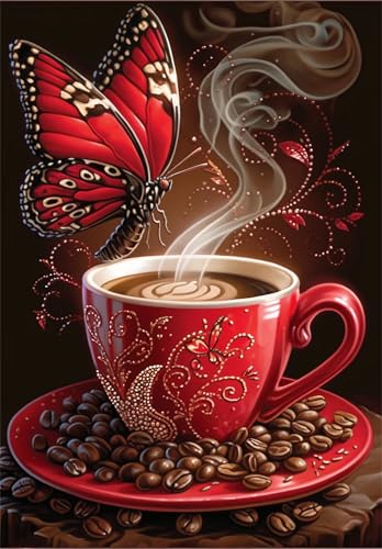 Puzzles 1500 Teile, Puzzle Für Erwachsene,87x57 cm Puzzle Lernspiel Herausforderung Spielzeug 1500 Roter Kaffeeschmetterling Puzzles für Erwachsene von Yoonqun