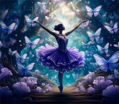 Puzzles 1500 Teile, Puzzle Für Erwachsene,87x57 cm Puzzle Lernspiel Herausforderung Spielzeug 1500 Schmetterlings-Ballettmädchen Puzzles für Erwachsene von Yoonqun