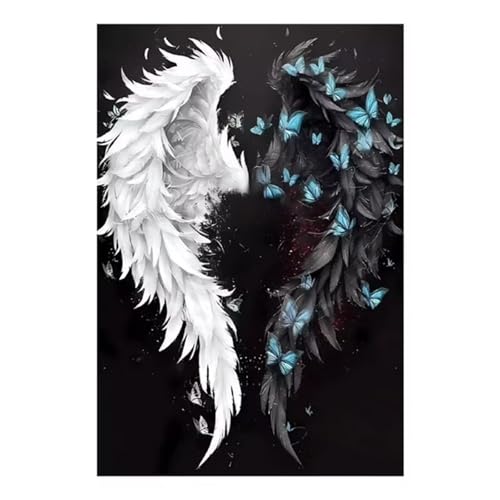 Puzzles 1500 Teile, Schwarz-weiße Flügel Puzzle für Erwachsene,87x57cm Puzzle Lernspiel Herausforderung Spielzeug 1500 Teile Puzzles für Erwachsene Kinder von Yoonqun