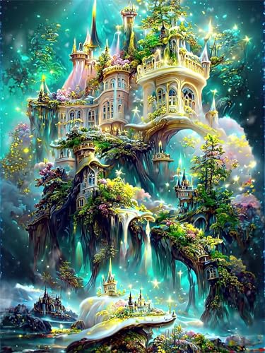 Puzzles 200 Teile, Fantasiepalast Puzzle für Erwachsene,35x25cm Puzzle Lernspiel Herausforderung Spielzeug 200 Teile Puzzles für Erwachsene Kinder von Yoonqun