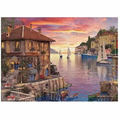Puzzles 200 Teile, Küstenlandschaft Puzzle für Erwachsene,35x25cm Puzzle Lernspiel Herausforderung Spielzeug 200 Teile Puzzles für Erwachsene Kinder von Yoonqun
