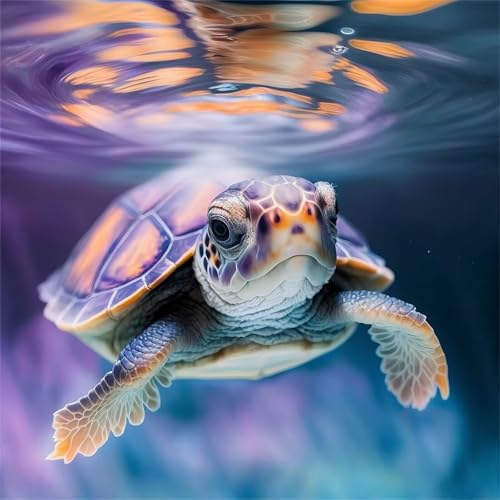 Puzzles 200 Teile, Puzzle Für Erwachsene, 28x28 cm Puzzle Lernspiel Herausforderung Spielzeug 200 Teile Schildkrötentier Puzzles für Erwachsene von Yoonqun