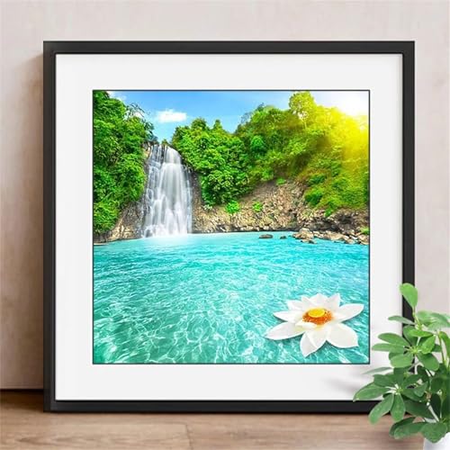 Puzzles 200 Teile, Puzzle Für Erwachsene, 28x28 cm Puzzle Lernspiel Herausforderung Spielzeug 200 Teile Wasserfalllandschaft Puzzles für Erwachsene von Yoonqun