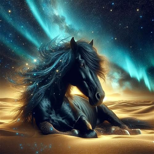Puzzles 200 Teile, Puzzle Für Erwachsene, 28x28 cm Puzzle Lernspiel Herausforderung Spielzeug 200 Teile Wüstenpferd Aurora Puzzles für Erwachsene von Yoonqun