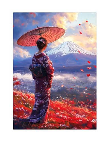 Puzzles 200 Teile, Puzzle Für Erwachsene,35x25 cm Puzzle Lernspiel Herausforderung Spielzeug 200 Japanische Landschaftsfrau Puzzles für Erwachsene von Yoonqun