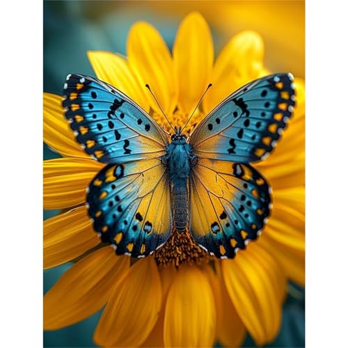 Puzzles 200 Teile, Sonnenblumenschmetterling Puzzle für Erwachsene,35x25cm Puzzle Lernspiel Herausforderung Spielzeug 200 Teile Puzzles für Erwachsene Kinder von Yoonqun