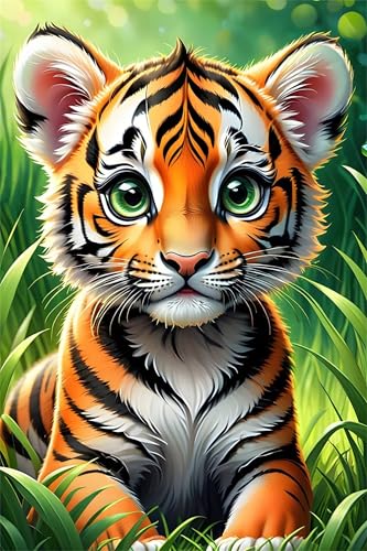 Puzzles 200 Teile, Süßer Kleiner Tiger Puzzle für Erwachsene,35x25cm Puzzle Lernspiel Herausforderung Spielzeug 200 Teile Puzzles für Erwachsene Kinder von Yoonqun