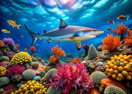 Puzzles 200 Teile, Unterwasserwelt Puzzle für Erwachsene,35x25cm Puzzle Lernspiel Herausforderung Spielzeug 200 Teile Puzzles für Erwachsene Kinder von Yoonqun