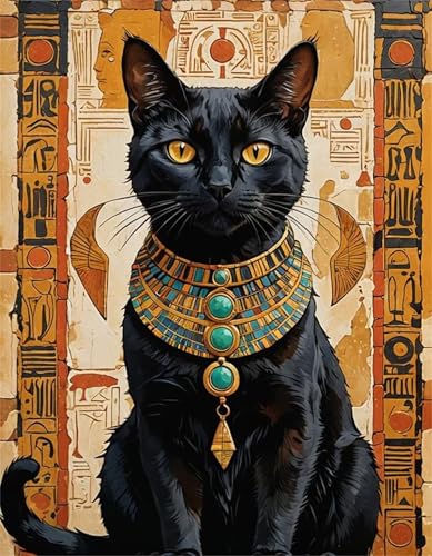 Puzzles 2000 Teile, Puzzle Für Erwachsene,100x70 cm Puzzle Lernspiel Herausforderung Spielzeug 2000 Ägyptische Katze Puzzles für Erwachsene von Yoonqun