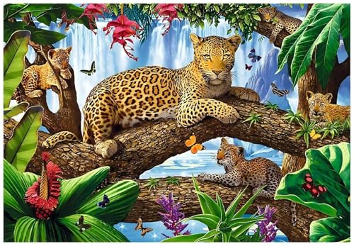Puzzles 2000 Teile, Puzzle Für Erwachsene,100x70 cm Puzzle Lernspiel Herausforderung Spielzeug 2000 Dschungelleopardenfamilie Puzzles für Erwachsene Puzzles 2000 Teile, Puzzle Für Erwachsene,100x70 cm Puzzle Lernspiel Herausforderung Spielzeug 2000 Dschungelleopardenfamilie Puzzles für Erwachsene von Yoonqun