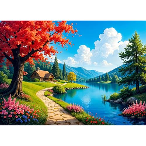 Puzzles 2000 Teile, Puzzle Für Erwachsene,100x70 cm Puzzle Lernspiel Herausforderung Spielzeug 2000 Frühlingslandschaft am Seeufer Puzzles für Erwachsene Puzzles 2000 Teile, Puzzle Für Erwachsene,100x70 cm Puzzle Lernspiel Herausforderung Spielzeug 2000 Frühlingslandschaft am Seeufer Puzzles für Erwachsene von Yoonqun