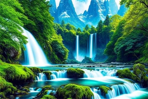 Puzzles 2000 Teile, Puzzle Für Erwachsene,100x70 cm Puzzle Lernspiel Herausforderung Spielzeug 2000 Grüner malerischer Wasserfall Puzzles für Erwachsene Puzzles 2000 Teile, Puzzle Für Erwachsene,100x70 cm Puzzle Lernspiel Herausforderung Spielzeug 2000 Grüner malerischer Wasserfall Puzzles für Erwachsene von Yoonqun