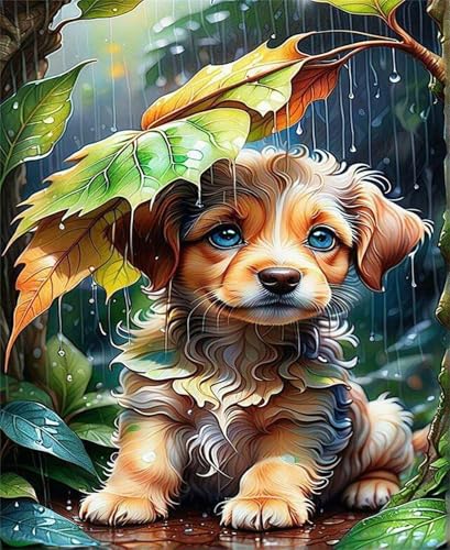 Puzzles 2000 Teile, Puzzle Für Erwachsene,100x70 cm Puzzle Lernspiel Herausforderung Spielzeug 2000 Hund an einem regnerischen Tag Puzzles für Erwachsene von Yoonqun