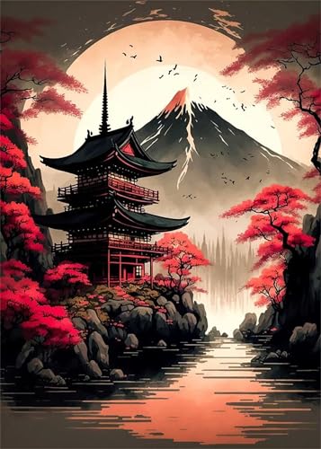 Puzzles 2000 Teile, Puzzle Für Erwachsene,100x70 cm Puzzle Lernspiel Herausforderung Spielzeug 2000 Japan Mountain Loft Puzzles für Erwachsene von Yoonqun