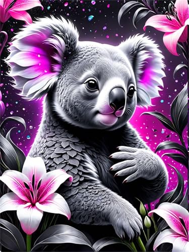 Puzzles 2000 Teile, Puzzle Für Erwachsene,100x70 cm Puzzle Lernspiel Herausforderung Spielzeug 2000 Koala Blumen Lilie Puzzles für Erwachsene von Yoonqun