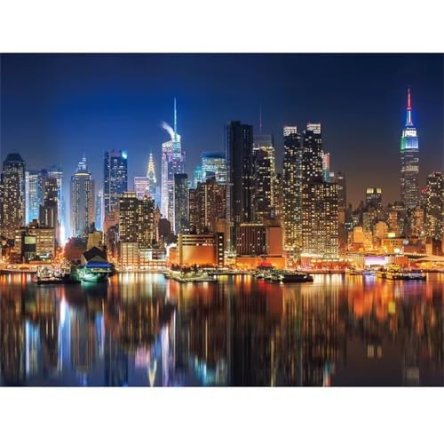 Puzzles 2000 Teile, Puzzle Für Erwachsene,100x70 cm Puzzle Lernspiel Herausforderung Spielzeug 2000 Küstenstadt bei Nacht Puzzles für Erwachsene von Yoonqun