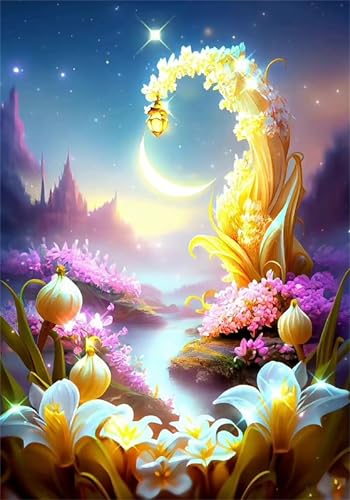Puzzles 2000 Teile, Puzzle Für Erwachsene,100x70 cm Puzzle Lernspiel Herausforderung Spielzeug 2000 Mondscheinblumen Puzzles für Erwachsene von Yoonqun