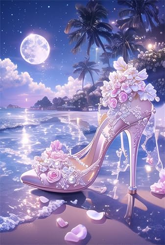Puzzles 2000 Teile, Puzzle Für Erwachsene,100x70 cm Puzzle Lernspiel Herausforderung Spielzeug 2000 Moonlight Beach Heels Puzzles für Erwachsene von Yoonqun