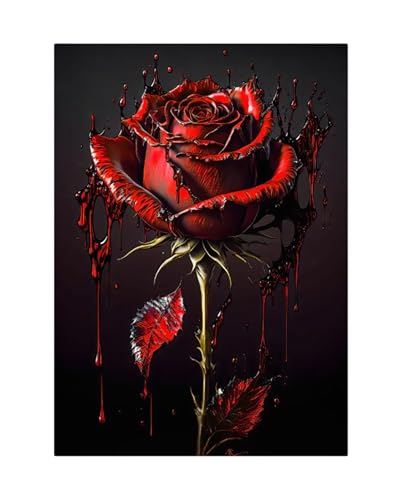 Puzzles 2000 Teile, Puzzle Für Erwachsene,100x70 cm Puzzle Lernspiel Herausforderung Spielzeug 2000 Rote Rose Puzzles für Erwachsene von Yoonqun