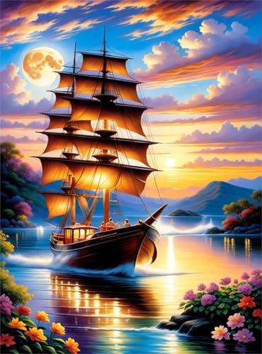 Puzzles 2000 Teile, Puzzle Für Erwachsene,100x70 cm Puzzle Lernspiel Herausforderung Spielzeug 2000 Segeln Meer Landschaft Puzzles für Erwachsene von Yoonqun