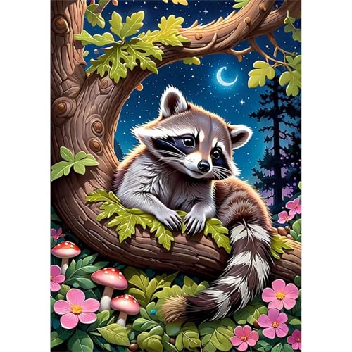 Puzzles 2000 Teile, Puzzle Für Erwachsene,100x70 cm Puzzle Lernspiel Herausforderung Spielzeug 2000 Waschbärlandschaft Puzzles für Erwachsene von Yoonqun