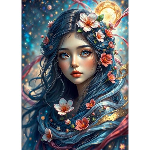 Puzzles 30 Teile, Puzzle Für Erwachsene,25x20 cm Puzzle Lernspiel Herausforderung Spielzeug 30 Blumenmädchen Puzzles für Erwachsene von Yoonqun