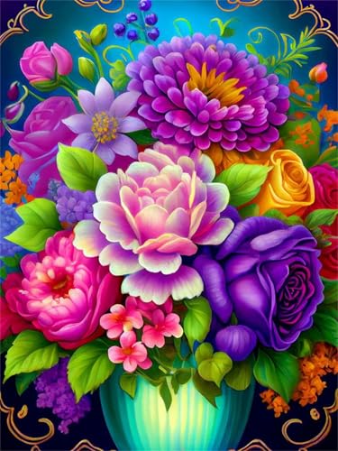 Puzzles 30 Teile, Puzzle Für Erwachsene,25x20 cm Puzzle Lernspiel Herausforderung Spielzeug 30 Bunter Blumenstrauß Puzzles für Erwachsene von Yoonqun