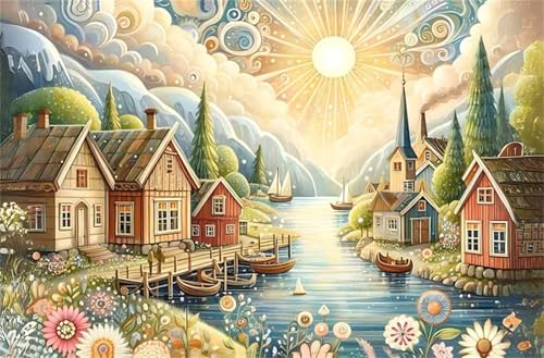 Puzzles 30 Teile, Puzzle Für Erwachsene,25x20 cm Puzzle Lernspiel Herausforderung Spielzeug 30 Cartoon-Land am Flussufer Puzzles für Erwachsene Puzzles 30 Teile, Puzzle Für Erwachsene,25x20 cm Puzzle Lernspiel Herausforderung Spielzeug 30 Cartoon-Land am Flussufer Puzzles für Erwachsene von Yoonqun
