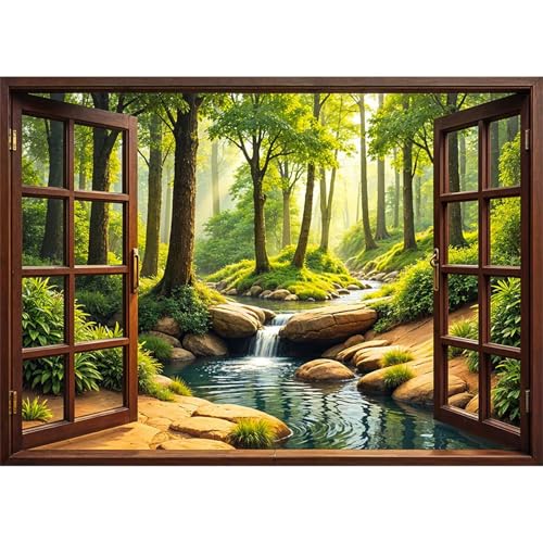 Puzzles 30 Teile, Puzzle Für Erwachsene,25x20 cm Puzzle Lernspiel Herausforderung Spielzeug 30 Fensterhainlandschaft Puzzles für Erwachsene von Yoonqun