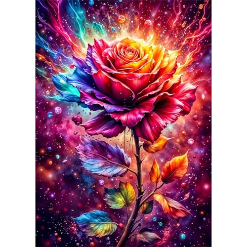 Puzzles 30 Teile, Puzzle Für Erwachsene,25x20 cm Puzzle Lernspiel Herausforderung Spielzeug 30 Flammende Rose Puzzles für Erwachsene von Yoonqun