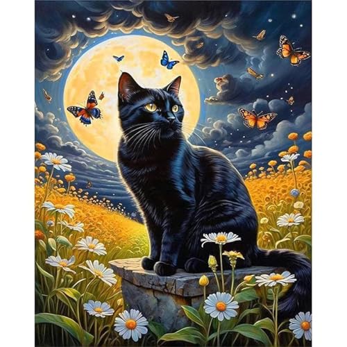Puzzles 30 Teile, Puzzle Für Erwachsene,25x20 cm Puzzle Lernspiel Herausforderung Spielzeug 30 Mondfeldkatze Puzzles für Erwachsene von Yoonqun