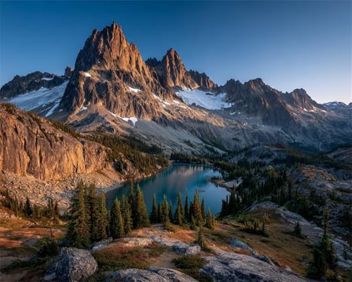 Puzzles 30 Teile, Puzzle Für Erwachsene,25x20 cm Puzzle Lernspiel Herausforderung Spielzeug 30 Natürlicher Bergsee Puzzles für Erwachsene von Yoonqun