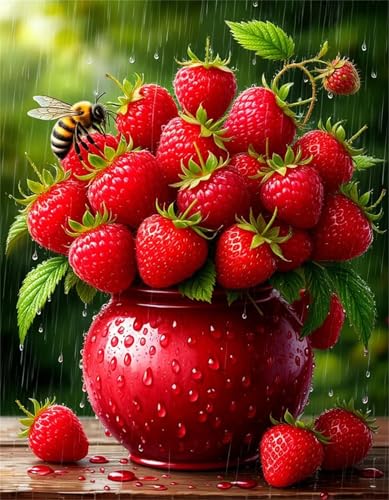 Puzzles 30 Teile, Puzzle Für Erwachsene,25x20 cm Puzzle Lernspiel Herausforderung Spielzeug 30 Rote Erdbeerfrüchte Puzzles für Erwachsene von Yoonqun