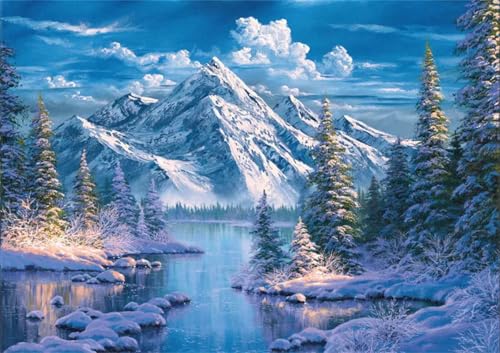 Puzzles 30 Teile, Puzzle Für Erwachsene,25x20 cm Puzzle Lernspiel Herausforderung Spielzeug 30 Schneeberglandschaft Puzzles für Erwachsene von Yoonqun