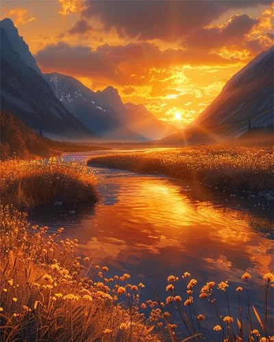 Puzzles 30 Teile, Puzzle Für Erwachsene,25x20 cm Puzzle Lernspiel Herausforderung Spielzeug 30 Schöne Sonnenaufgangsberge Puzzles für Erwachsene von Yoonqun