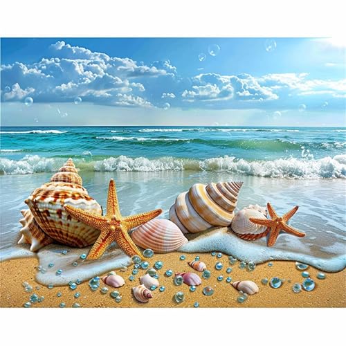 Puzzles 30 Teile, Puzzle Für Erwachsene,25x20 cm Puzzle Lernspiel Herausforderung Spielzeug 30 Strand Muschel Seestern Puzzles für Erwachsene von Yoonqun