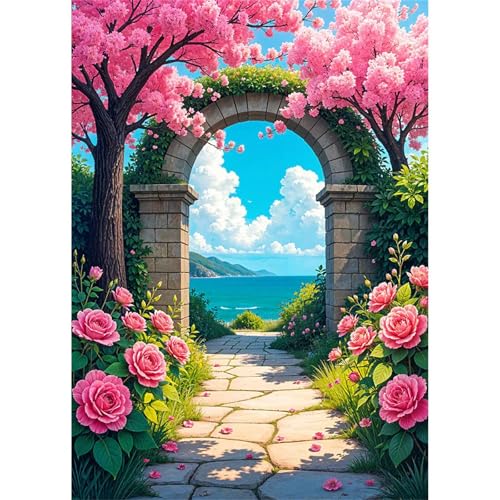 Puzzles 30 Teile, Puzzle Für Erwachsene,25x20 cm Puzzle Lernspiel Herausforderung Spielzeug 30 Tor der Rosen Puzzles für Erwachsene von Yoonqun