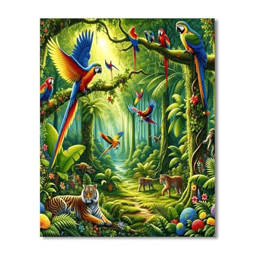 Puzzles 30 Teile, Puzzle Für Erwachsene,25x20 cm Puzzle Lernspiel Herausforderung Spielzeug 30 Tropische Papageientiere Puzzles für Erwachsene von Yoonqun