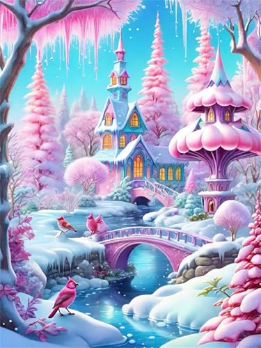 Puzzles 30 Teile, Puzzle Für Erwachsene,25x20 cm Puzzle Lernspiel Herausforderung Spielzeug 30 Winter Tree Lodge Puzzles für Erwachsene von Yoonqun