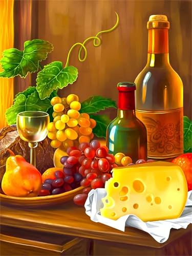 Puzzles 300 Teile, Obst Trauben Wein Puzzle für Erwachsene,40x28cm Puzzle Lernspiel Herausforderung Spielzeug 300 Teile Puzzles für Erwachsene Kinder von Yoonqun