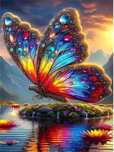 Puzzles 300 Teile, Schmetterlinge Seeufer Landschaft Puzzle für Erwachsene,40x28cm Puzzle Lernspiel Herausforderung Spielzeug 300 Teile Puzzles für Erwachsene Kinder von Yoonqun