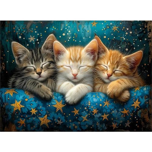 Puzzles 300 Teile, Süße Katzentiere Puzzle für Erwachsene,40x28cm Puzzle Lernspiel Herausforderung Spielzeug 300 Teile Puzzles für Erwachsene Kinder von Yoonqun