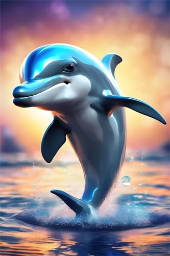 Puzzles 300 Teile, Tierischer Delfin Puzzle für Erwachsene,40x28cm Puzzle Lernspiel Herausforderung Spielzeug 300 Teile Puzzles für Erwachsene Kinder von Yoonqun