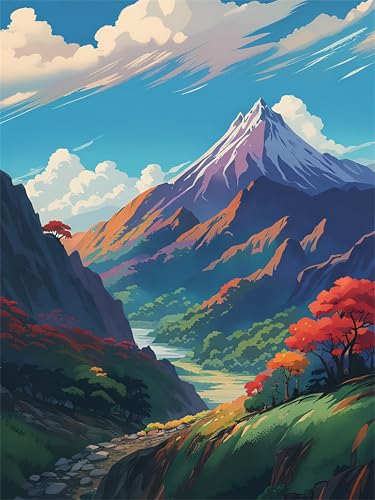 Puzzles 500 Teile, Berglandschaft Puzzle für Erwachsene,52x38cm Puzzle Lernspiel Herausforderung Spielzeug 500 Teile Puzzles für Erwachsene Kinder von Yoonqun