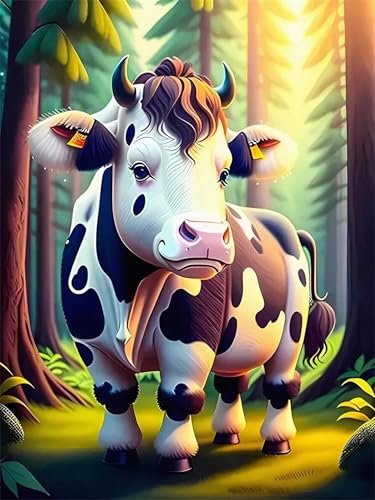 Puzzles 500 Teile, Kuh Tier Puzzle für Erwachsene,52x38cm Puzzle Lernspiel Herausforderung Spielzeug 500 Teile Puzzles für Erwachsene Kinder von Yoonqun