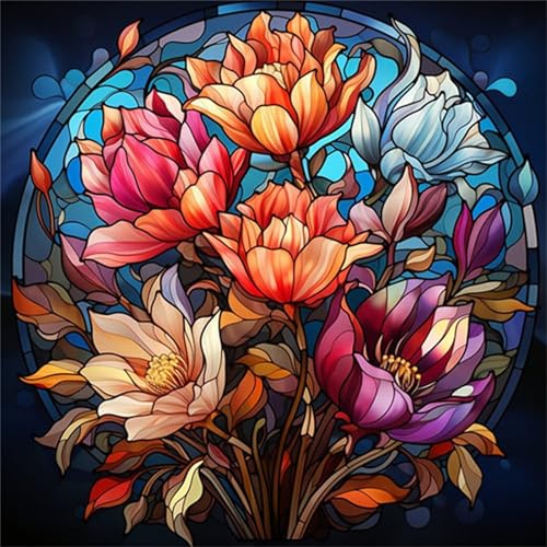 Puzzles 500 Teile, Puzzle Für Erwachsene, 45x45 cm Puzzle Lernspiel Herausforderung Spielzeug 500 Teile Blumensträuße aus Glas Puzzles für Erwachsene von Yoonqun
