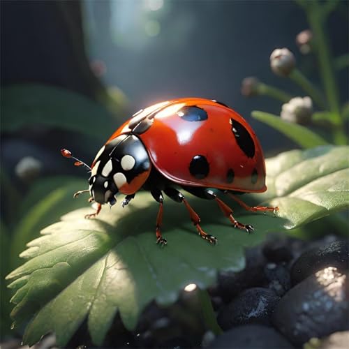 Puzzles 500 Teile, Puzzle Für Erwachsene, 45x45 cm Puzzle Lernspiel Herausforderung Spielzeug 500 Teile Marienkäferpflanze Puzzles für Erwachsene von Yoonqun